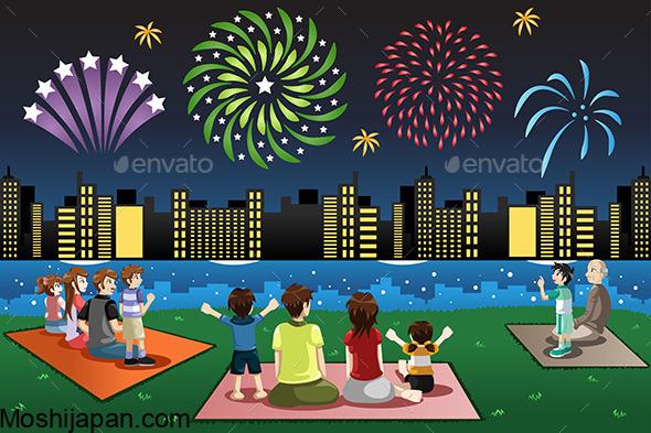 Watching Fireworks Display in Japan 2024 5