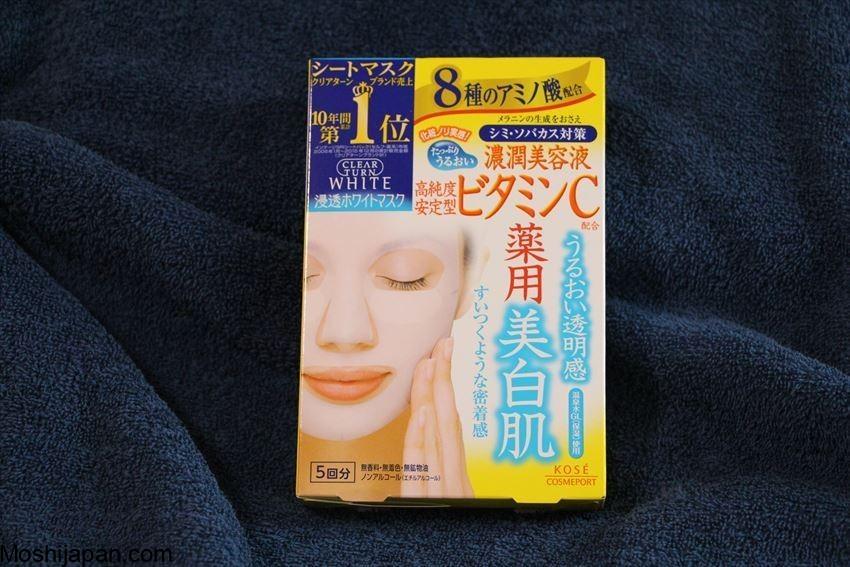 Kose Cosmeport Clear Turn Medicated Whitening Skin White Mask 50 Sheets 4